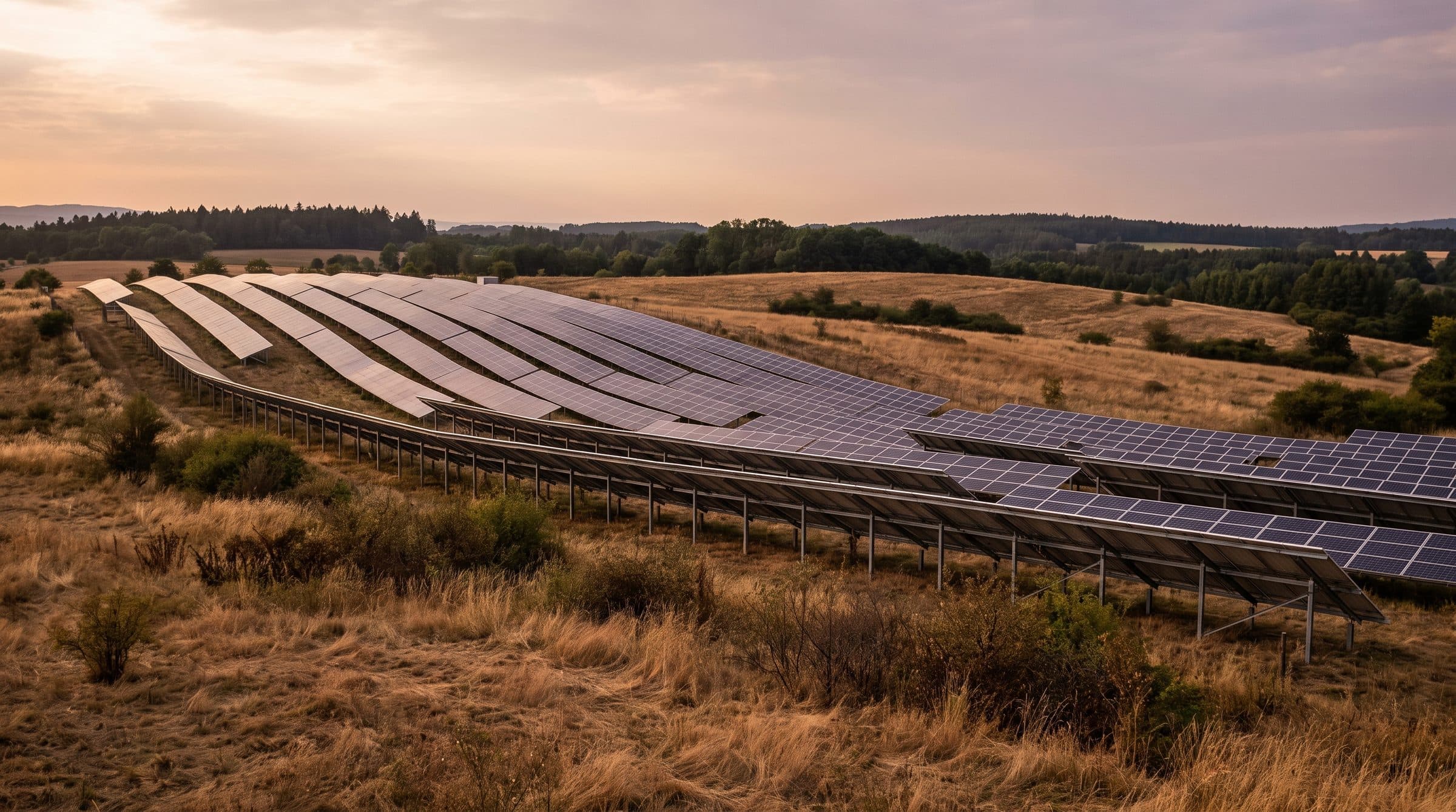 Fotovoltaická elektrárna v krajině